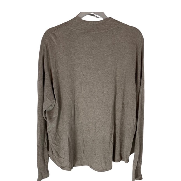 Madewell Ashbury Mock Neck Sweater, Size XL - taupe NWT - Picture 4 of 5